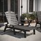 Flash Furniture Monterey 3-Pc Adirondack Set w/2 Adjustable HDPE Loungers w/Cup Holders and Folding Side Table, Gry LE-HMP-2017-2-T1620H-GY-GG - alternate 3